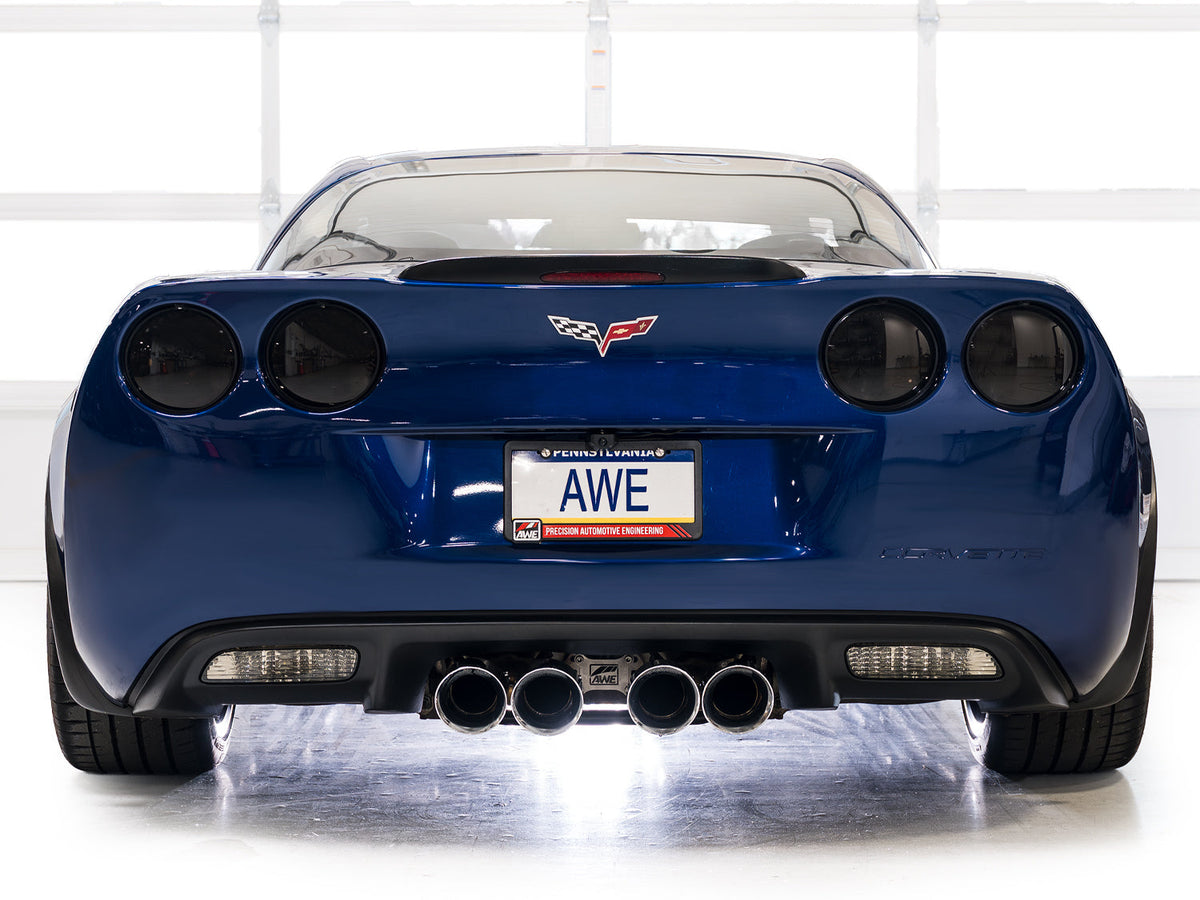 AWE Tuning C6 Chevrolet Corvette Z06/ZR1 Touring Edition Axle-back Exhaust w/ Chrome Silver Tips - 3015-42606 for 2006-2013 C