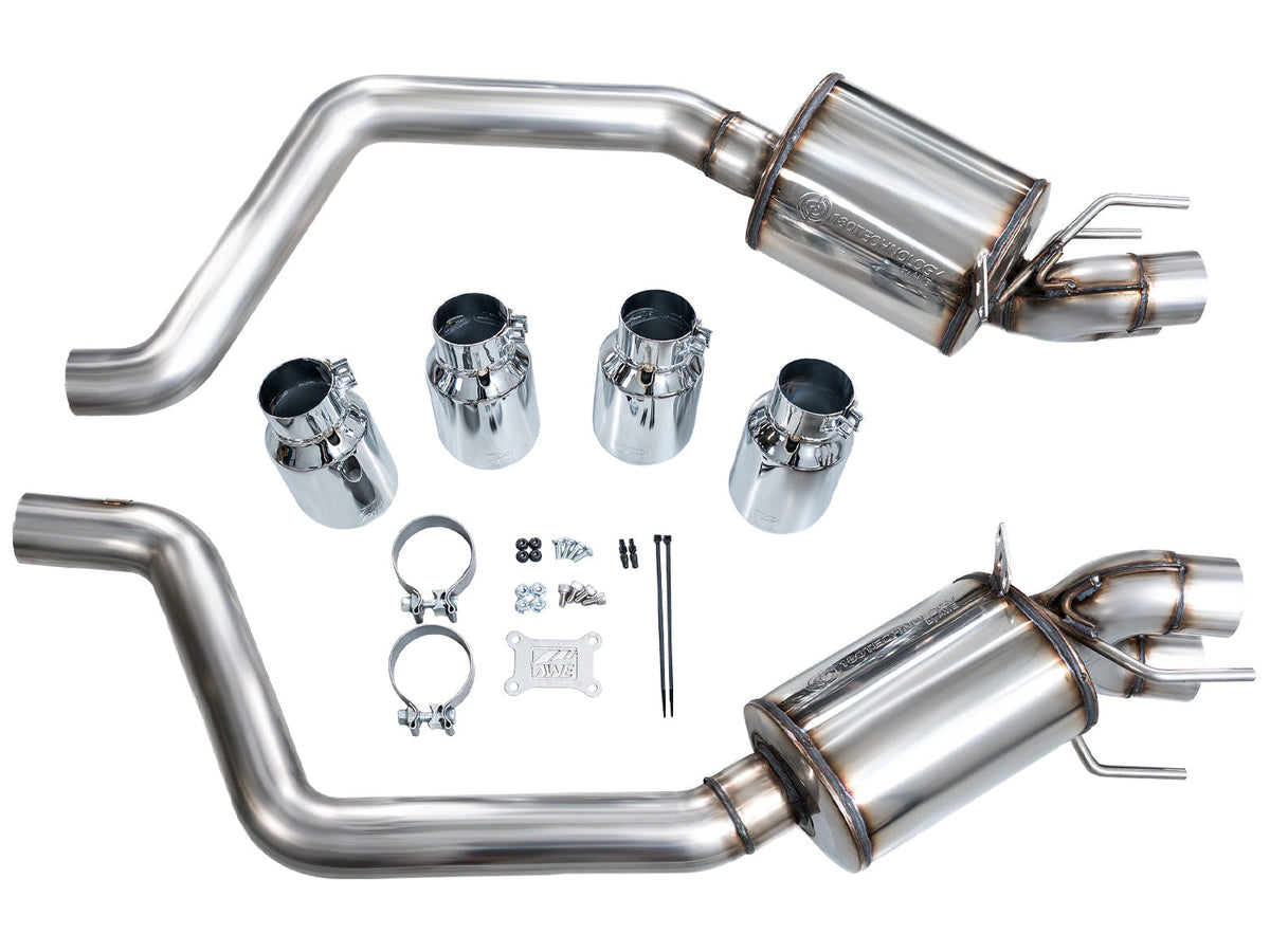 AWE Tuning C6 Chevrolet Corvette Z06/ZR1 Touring Edition Axle-back Exhaust w/ Chrome Silver Tips - 3015-42606 for 2006-2013 C