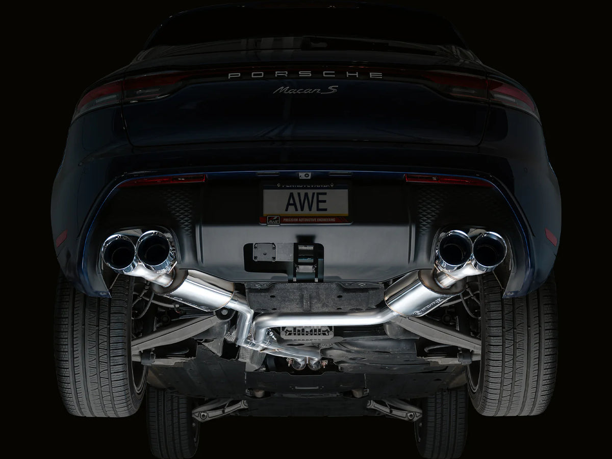 AWE Tuning 2022+ Porsche Macan 2.9TT Touring Edition Catback Exhaust w/ Chrome Silver Tips - 3015-42952