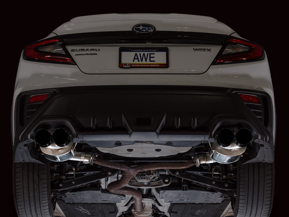 AWE Tuning 22-25 Subaru VB WRX Touring Edition Axleback Exhaust - Diamond Black Tips - 3015-43424