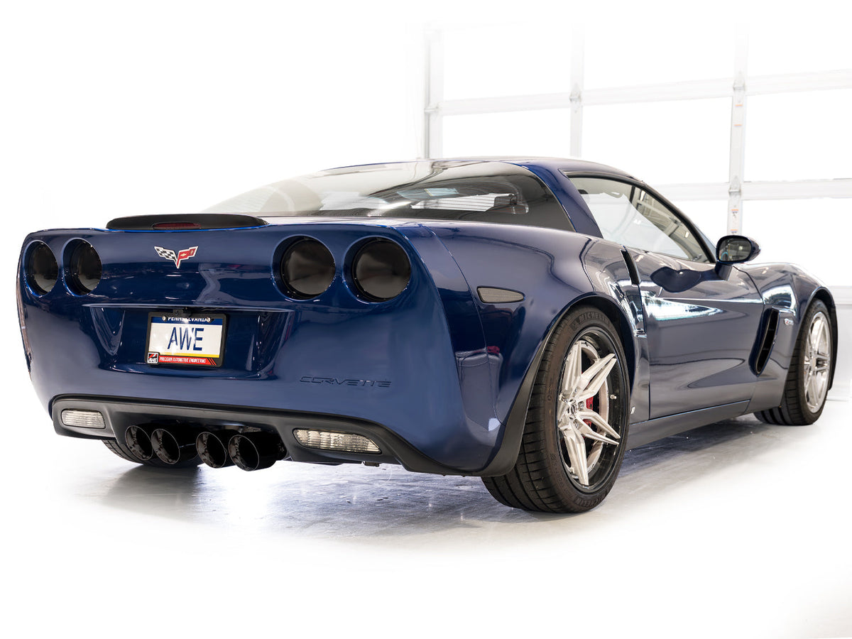 AWE Tuning C6 Chevrolet Corvette Z06/ZR1 Touring Edition Axle-back Exhaust w/ Diamond Black Tips - 3015-43606 for 2006-2013 C