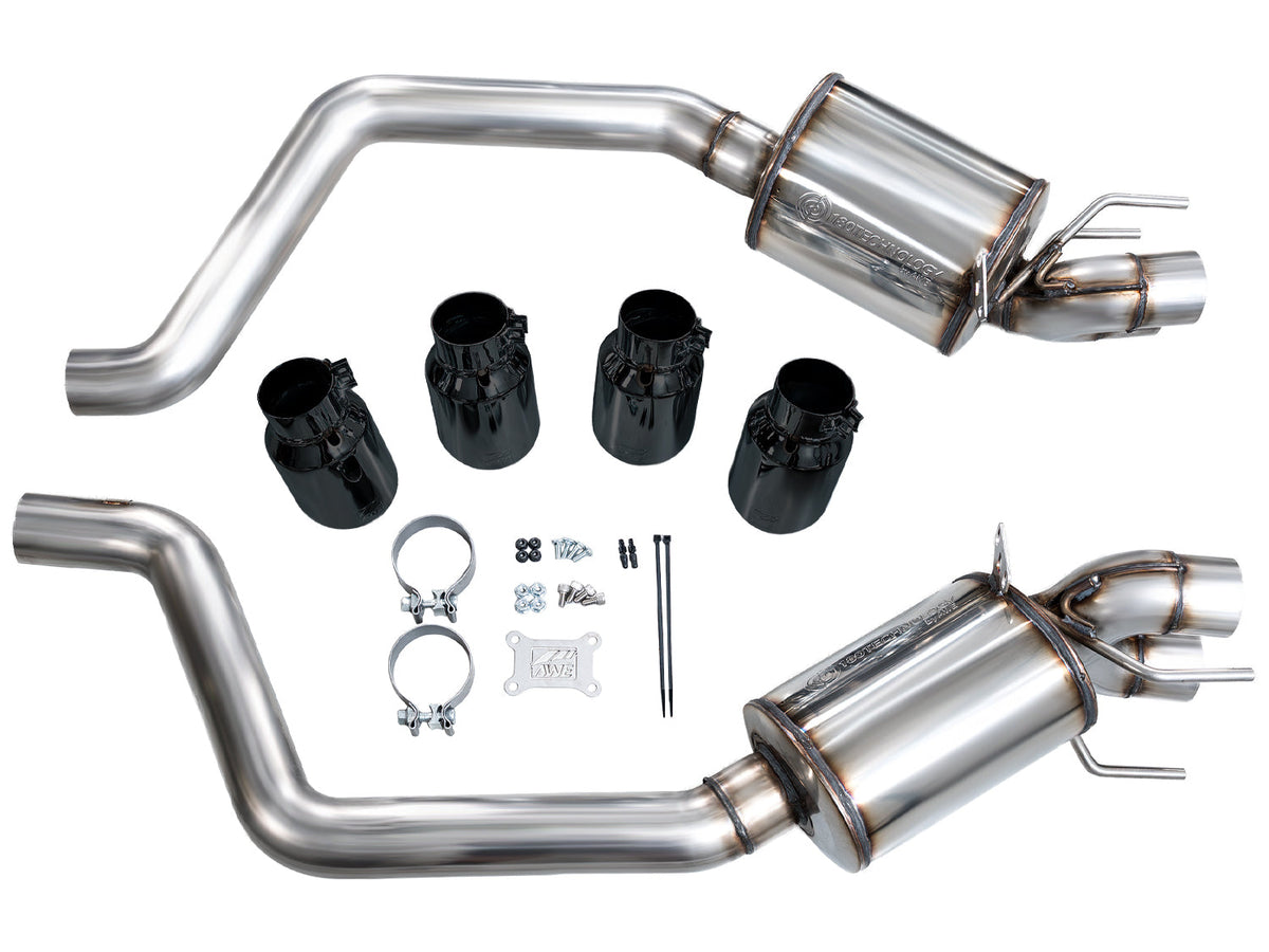 AWE Tuning C6 Chevrolet Corvette Z06/ZR1 Touring Edition Axle-back Exhaust w/ Diamond Black Tips - 3015-43606 for 2006-2013 C