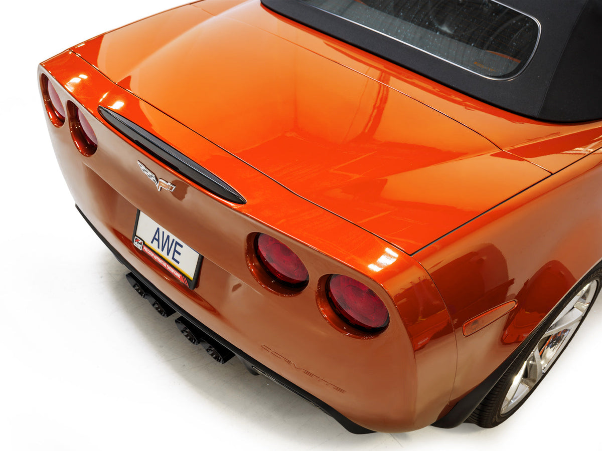 AWE Tuning 05-07 C6 Chevrolet Corvette 6.0L Touring Edition Axleback Exhaust w/ Diamond Black Tips - 3015-43660 for 2005-2008