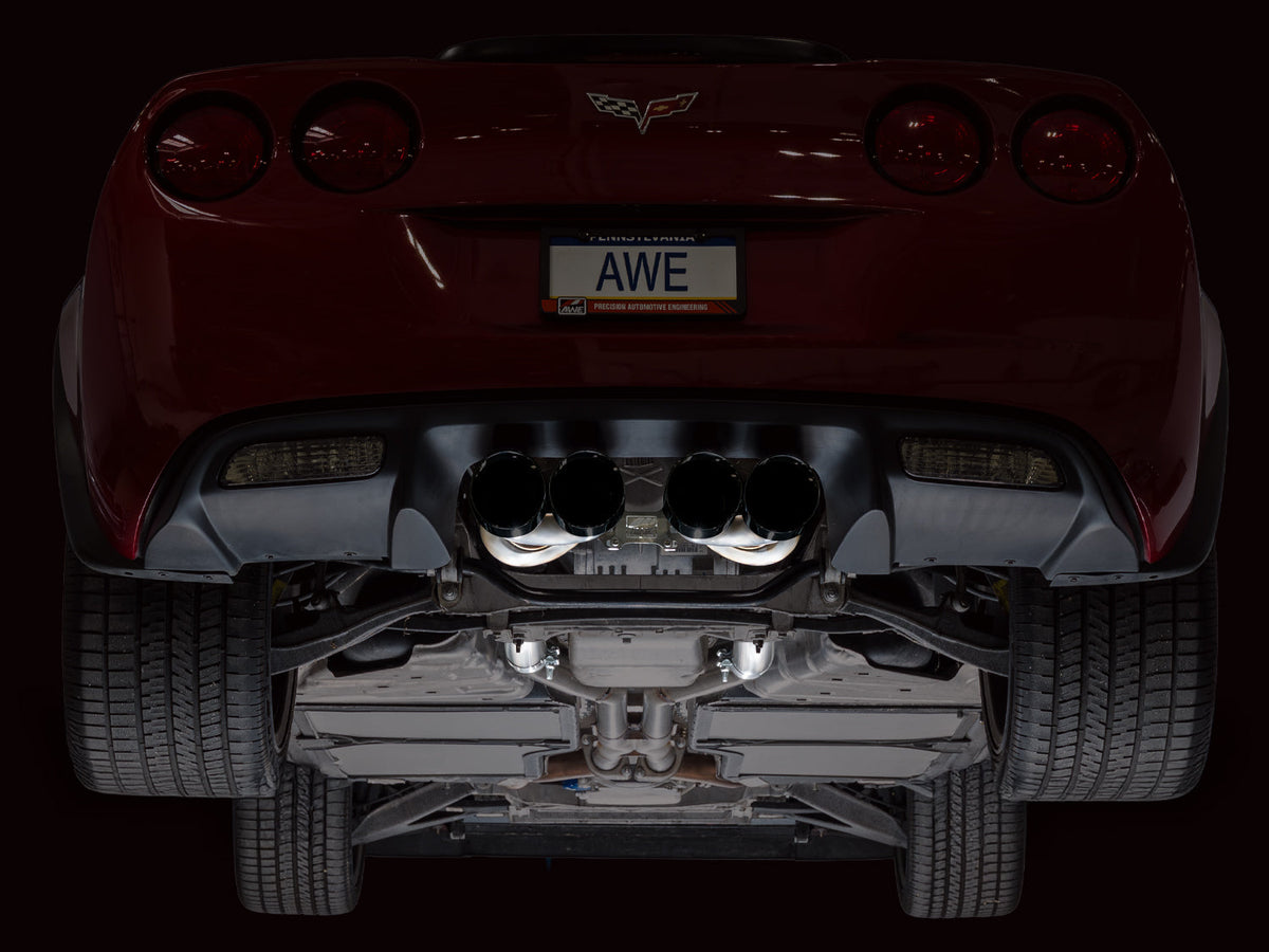 AWE Tuning 09-13 Chevrolet Corvette 6.2L Touring Edition Axle-back Exhaust w/ Diamond Black Tips - 3015-43662 for 2009-2013 C