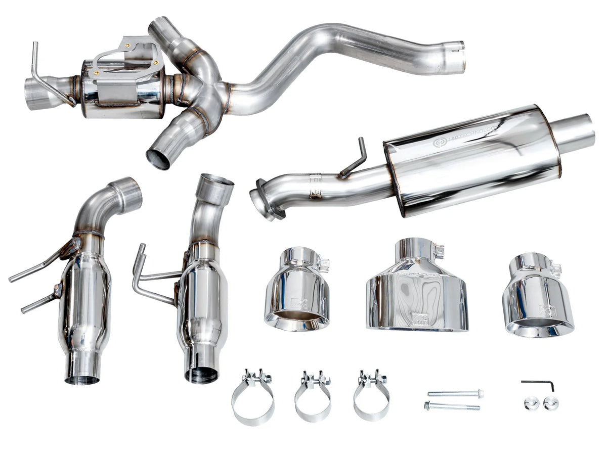 AWE 23-24 Toyota GR Corolla Touring Edition Catback Exhaust - Chrome Silver Tips - 3015-52472