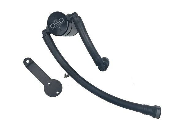 J&L 05-10 Ford Mustang V6 Passenger Side Oil Separator 3.0 - Black Anodized - 3017P-B