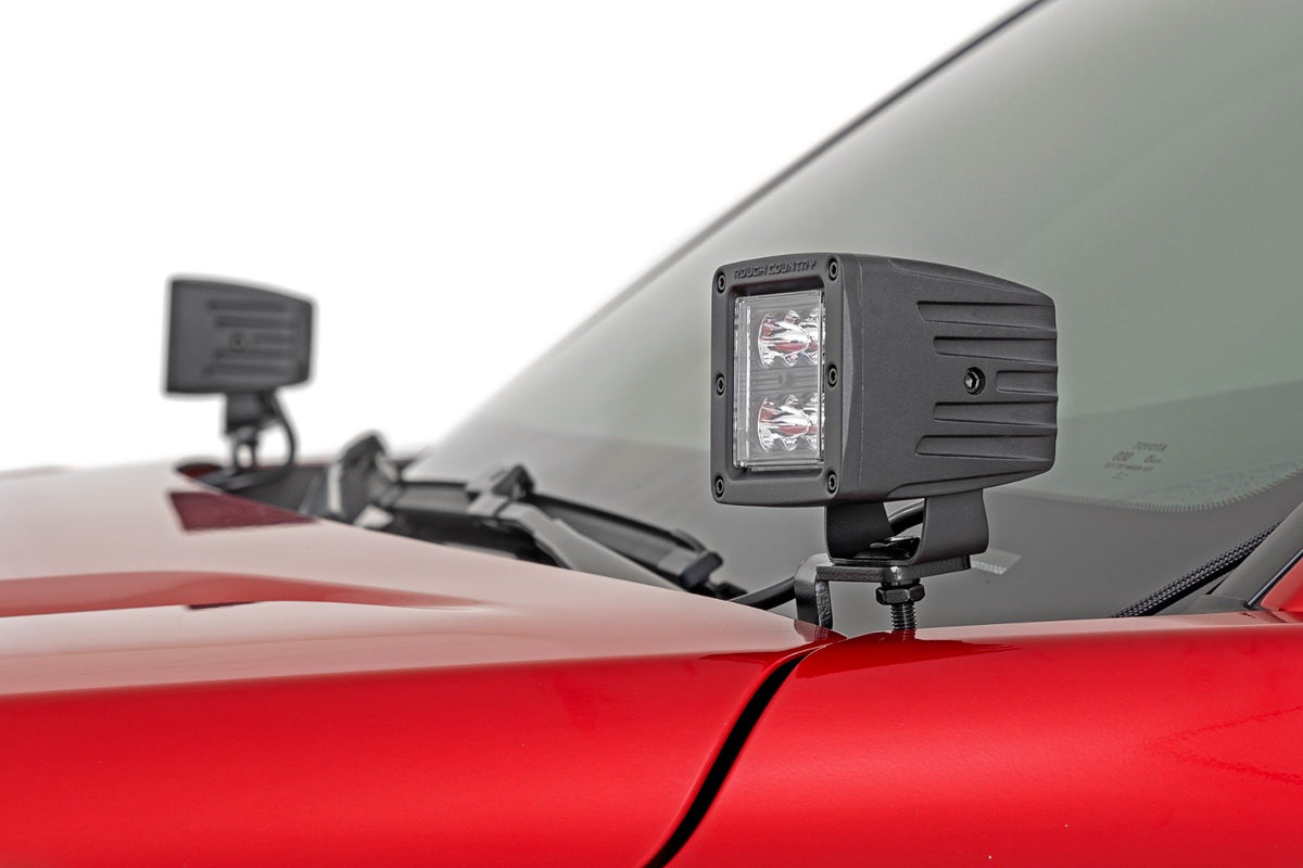 Rough Country - LED Light Kit - Ditch Mount - 2" Black Pair - Spot - Toyota Tacoma (24-25) - 72101 for 2024 Toyota Tacoma - d