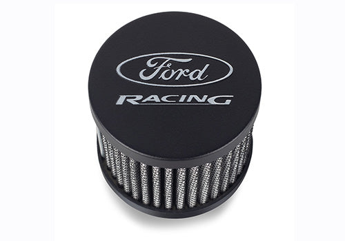 Ford Performance - "ford Racing" Breather - Black Crinkle Finish - Unshielded - 302-234