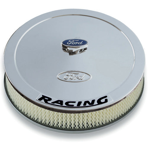 Ford Performance - Air Cleaner Kit: Chrome, Ford Emblem and Black Ford Racing Emblem - 302-351