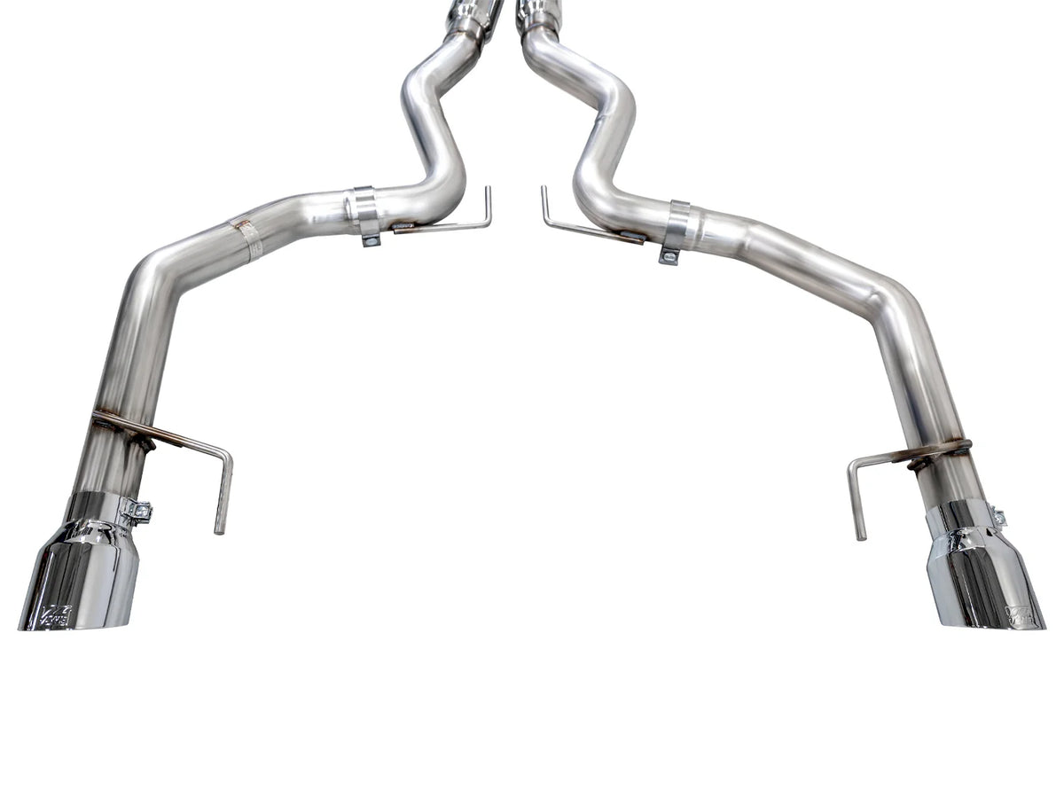 AWE 2024 Ford Mustang GT Fastback S650 RWD Track Edition Catback Exhaust w/ Dual Chrome Silver Tips