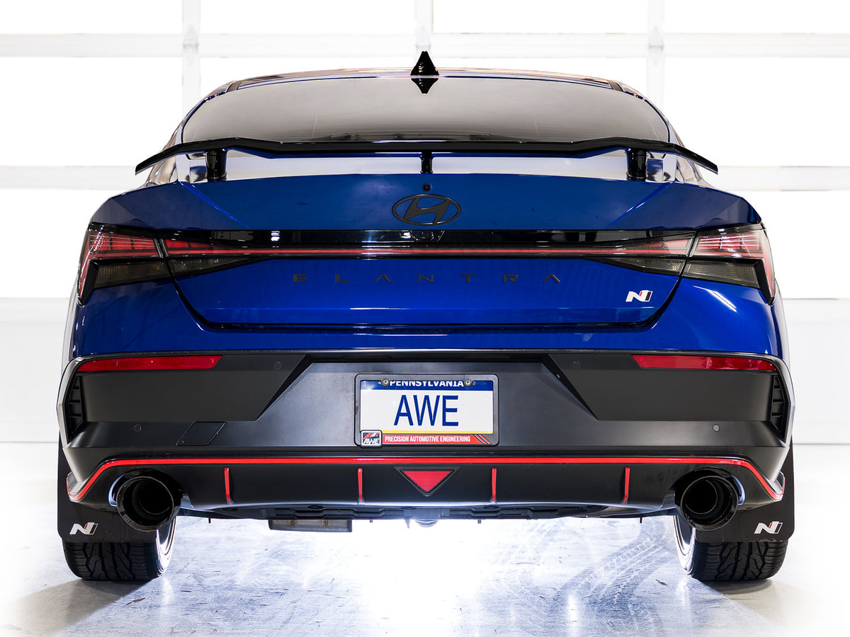 AWE 22-26 Hyundai Elantra N Track Edition Cat-Back Exhaust - Diamond Black Tips - 3020-33237