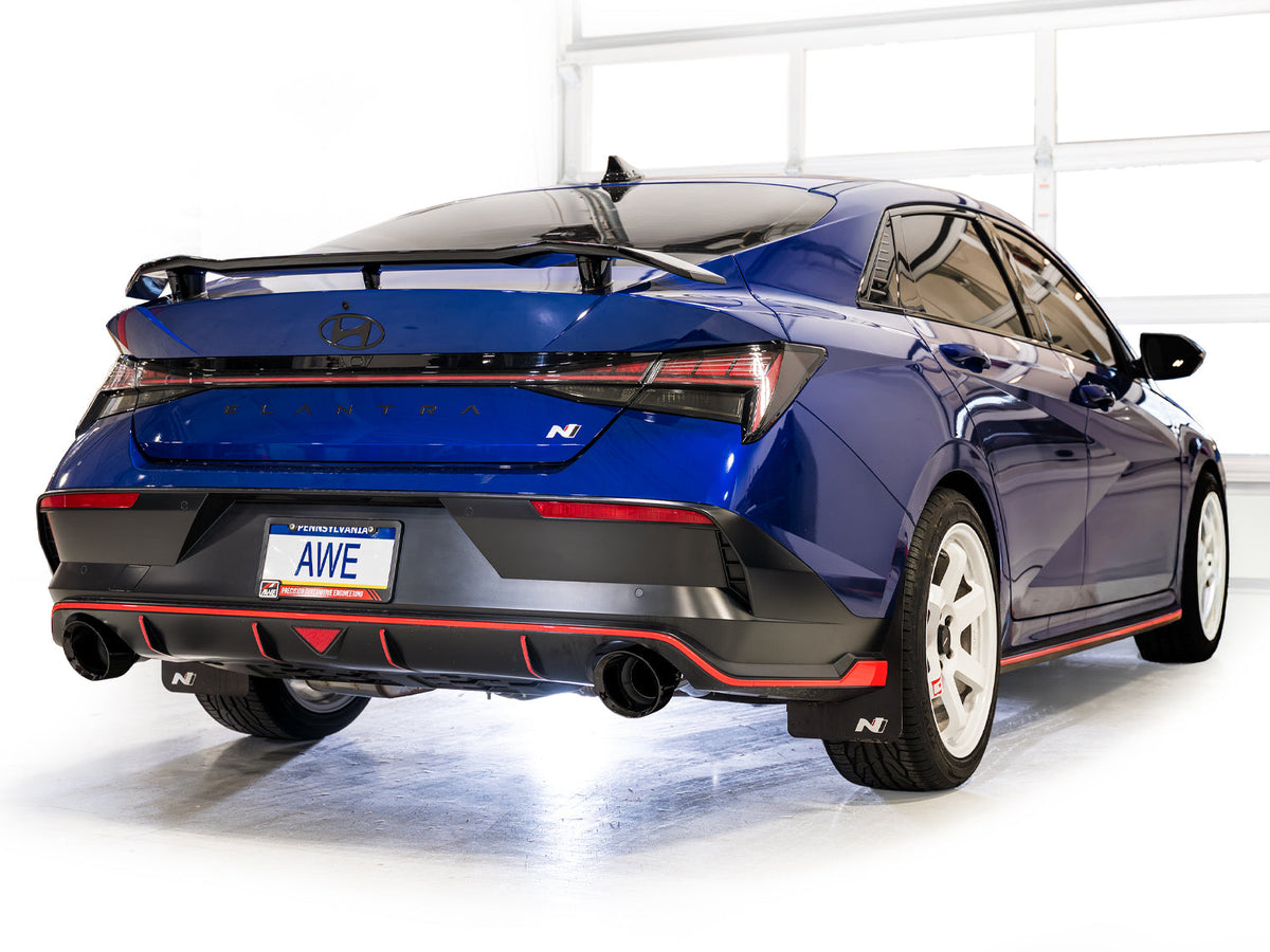 AWE 22-26 Hyundai Elantra N Track Edition Cat-Back Exhaust - Diamond Black Tips - 3020-33237