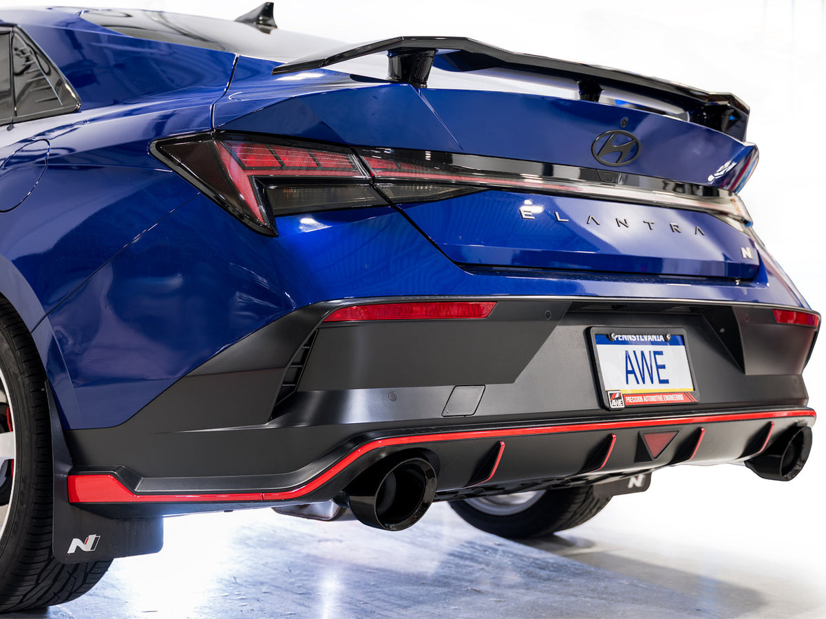 AWE 22-26 Hyundai Elantra N Track Edition Cat-Back Exhaust - Diamond Black Tips - 3020-33237