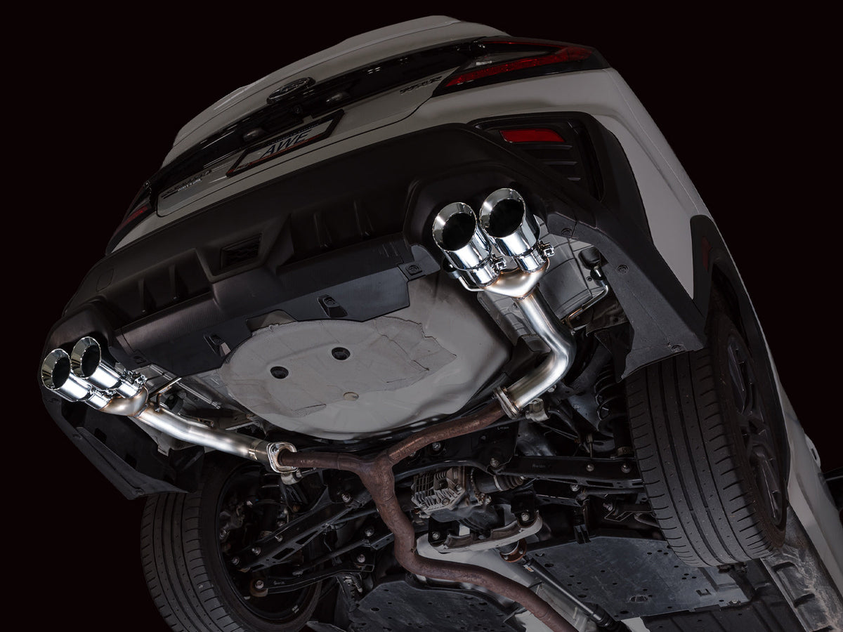 AWE Tuning 22-25 Subaru VB WRX Track Edition Axleback Exhaust - Chrome Silver Tips - 3020-42424