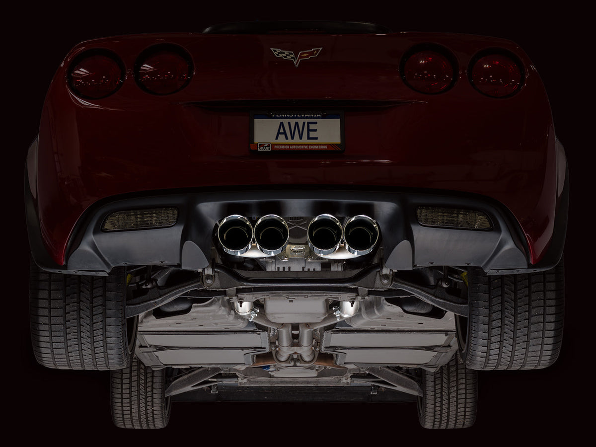 AWE Tuning 09-13 Chevrolet Corvette 6.2L Track Edition Axle-back Exhaust w/ Chrome Silver Tips - 3020-42662 for 2009-2013 Che