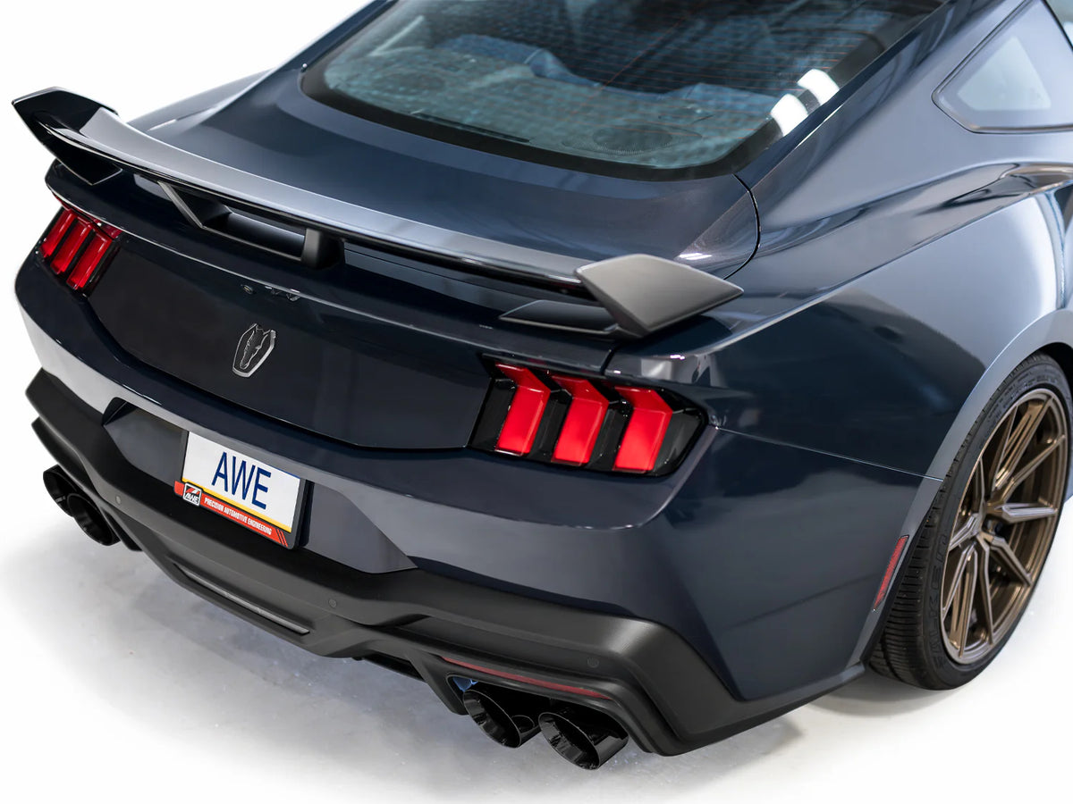 AWE 2024 Ford Mustang Dark Horse S650 RWD Track Edition Catback Exhaust w/ Quad Diamond Black Tips