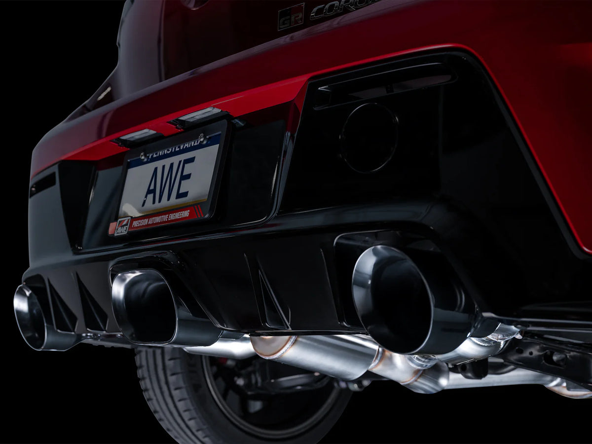 AWE Tuning 2023+ Toyota GR Corolla Track Edition Exhaust - Diamond Black Tips