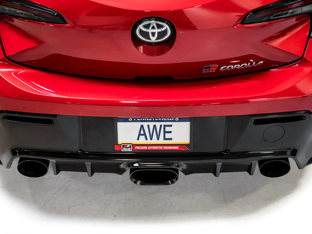 AWE Tuning 2023+ Toyota GR Corolla Track Edition Exhaust - Diamond Black Tips