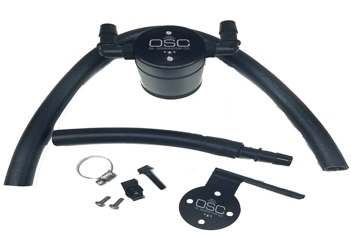 J&L 13-18 Focus ST Rear Oil Separator 3.0 - Black Anodized - 3021R-B
