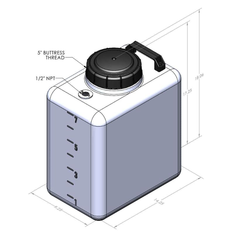 S&B 7 Gallon RV Portable Galley Fresh Water Tank - 10-3024