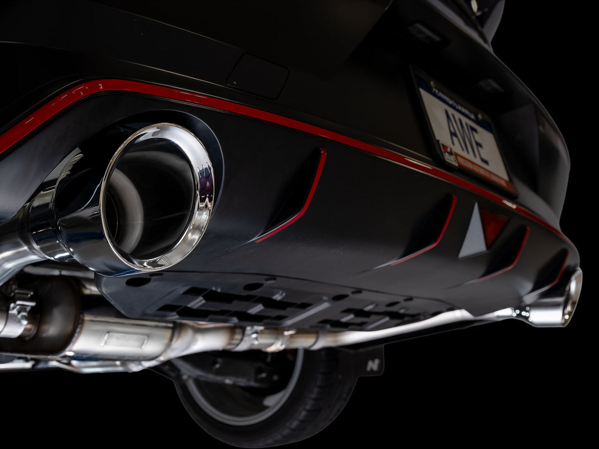 AWE 22-26 Hyundai Elantra N SwitchPath Cat-Back Exhaust - Chrome Silver Tips - 3025-32237 for 2022-2026 Hyundai Elantra N - p