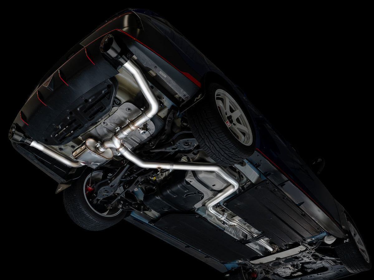 AWE 22-26 Hyundai Elantra N SwitchPath Cat-Back Exhaust - Diamond Black Tips - 3025-33237 for 2022-2026 Hyundai Elantra N - s