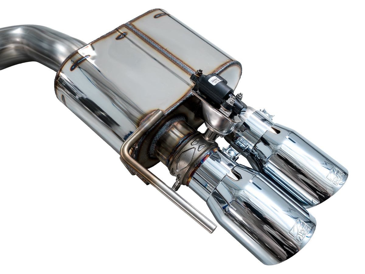 AWE 18-23 S550 Mustang GT SwitchPath Exhaust - Chrome Silver Tips - 3025-42550