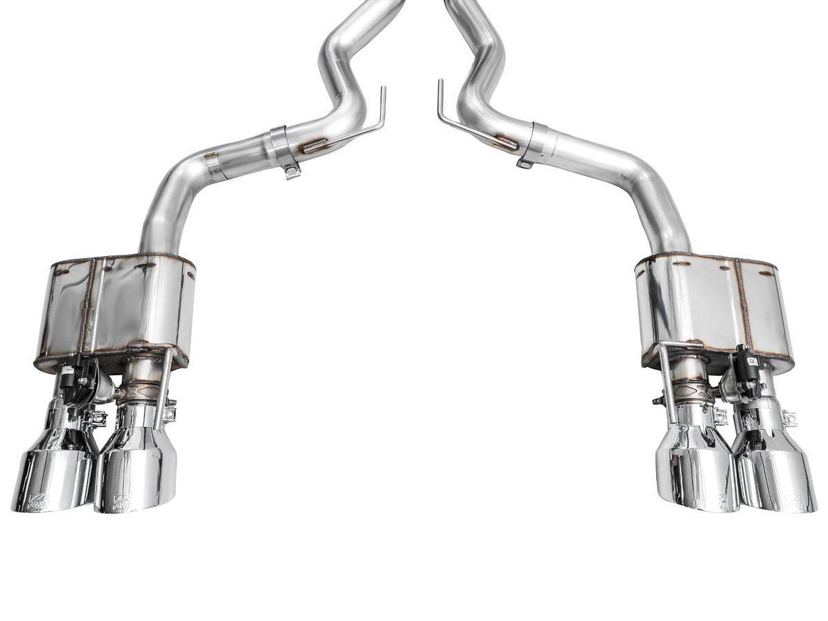 AWE Tuning 21-23 Ford Mustang Mach 1 SwitchPath Cat Back Exhaust w/ Quad Chrome Silver Tips - 3025-42551