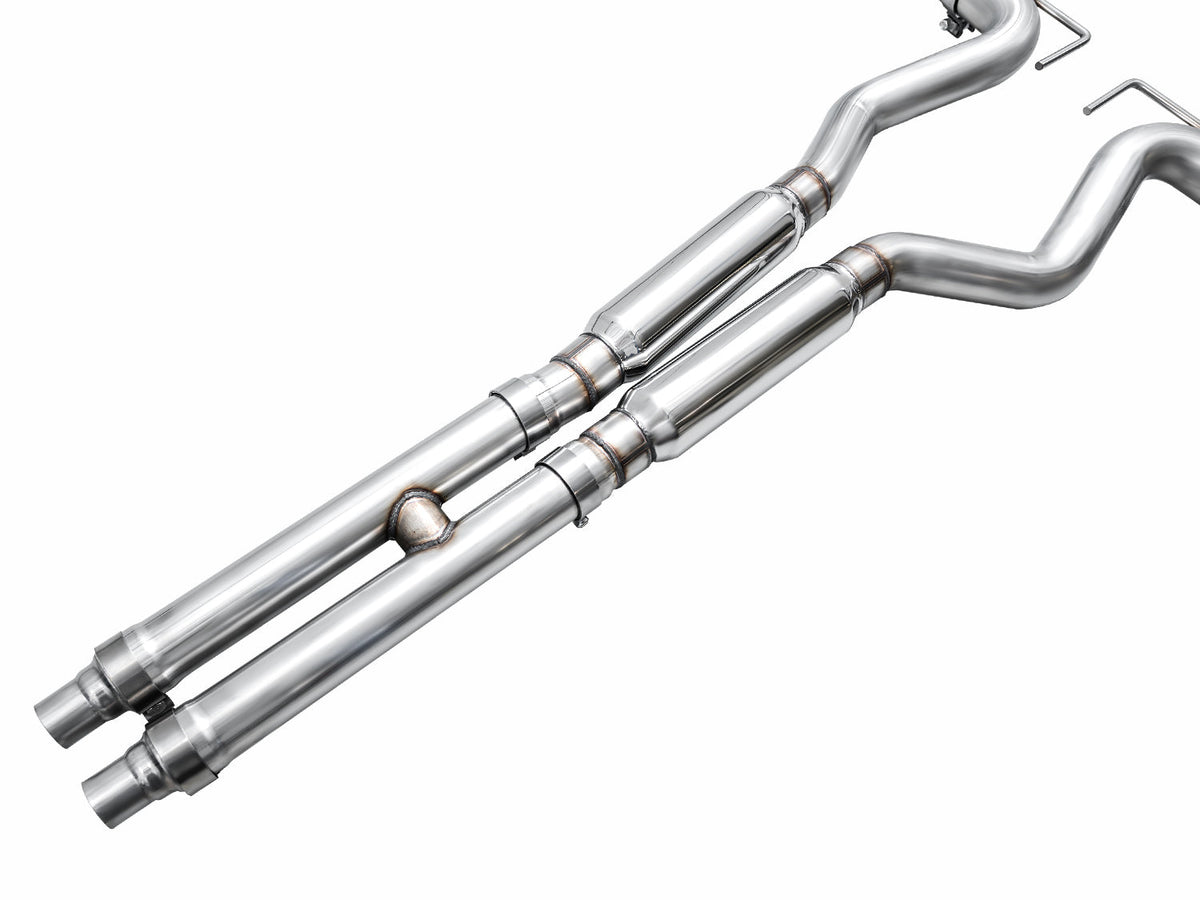 AWE Tuning 21-23 Ford Mustang Mach 1 SwitchPath Cat Back Exhaust w/ Quad Chrome Silver Tips - 3025-42551