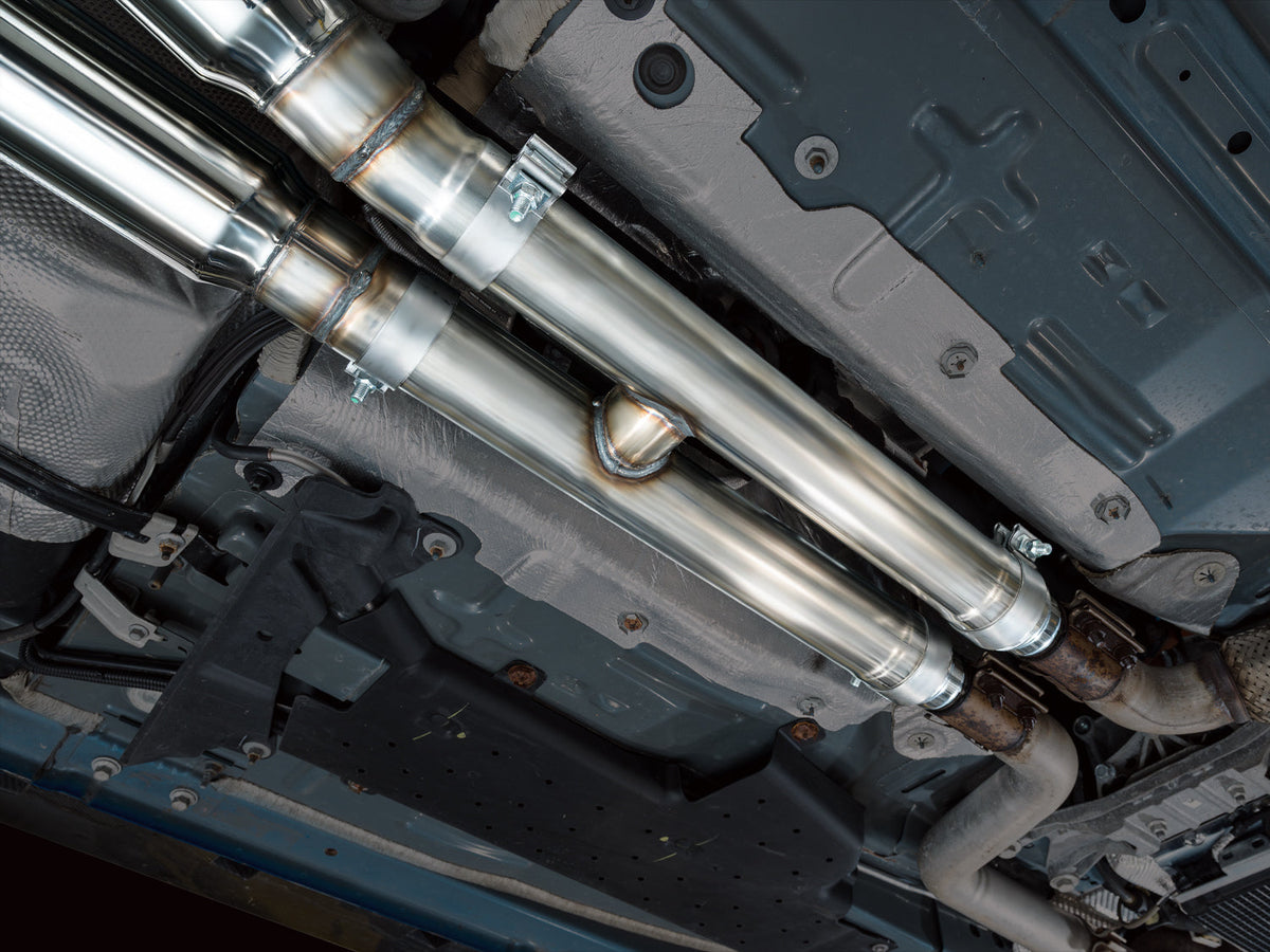 AWE Tuning 21-23 Ford Mustang Mach 1 SwitchPath Cat Back Exhaust w/ Quad Chrome Silver Tips - 3025-42551