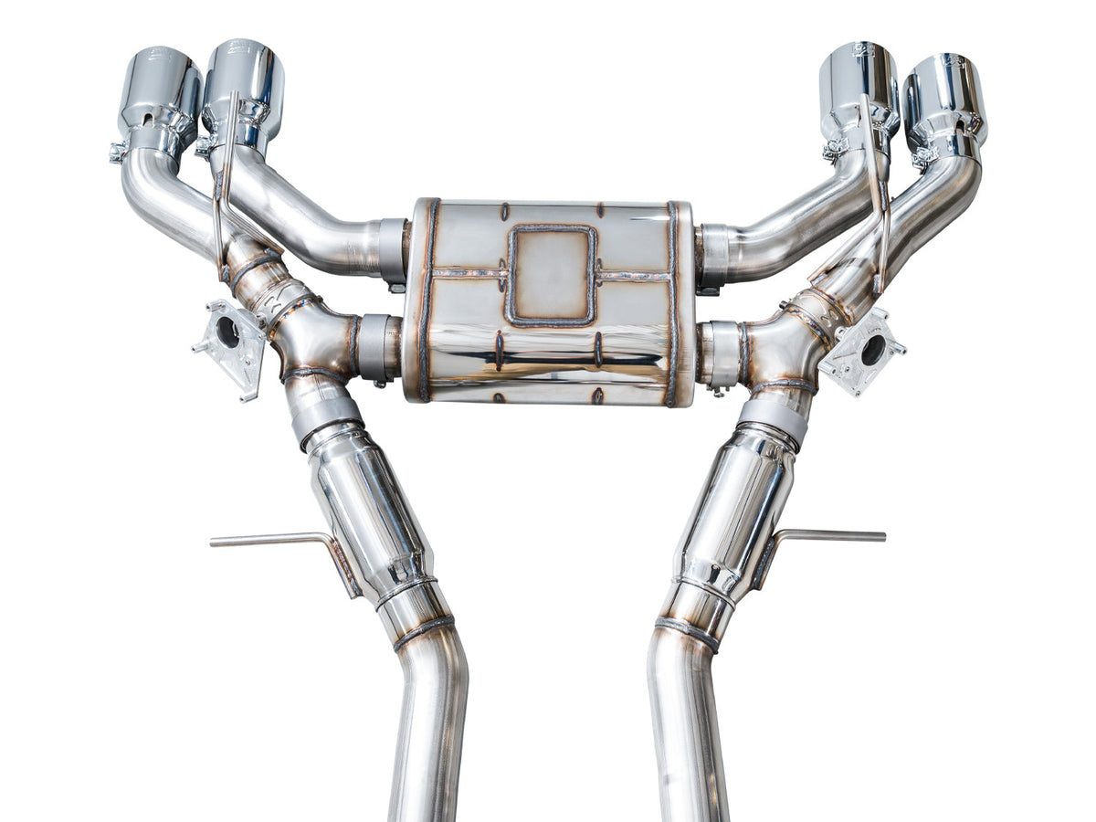 AWE 22-26 Cadillac CT5-V Blackwing SwitchPath Exhaust - Chrome Silver Tips - 3025-42562 for 2022-2026 Cadillac CT5 - installe