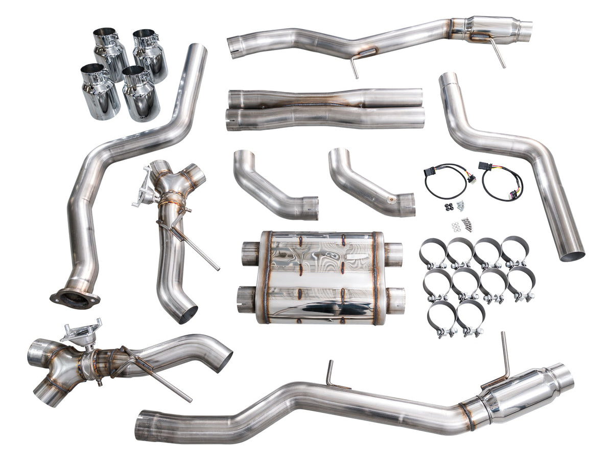 AWE 22-26 Cadillac CT5-V Blackwing SwitchPath Exhaust - Chrome Silver Tips - 3025-42562 for 2022-2026 Cadillac CT5 - alternat