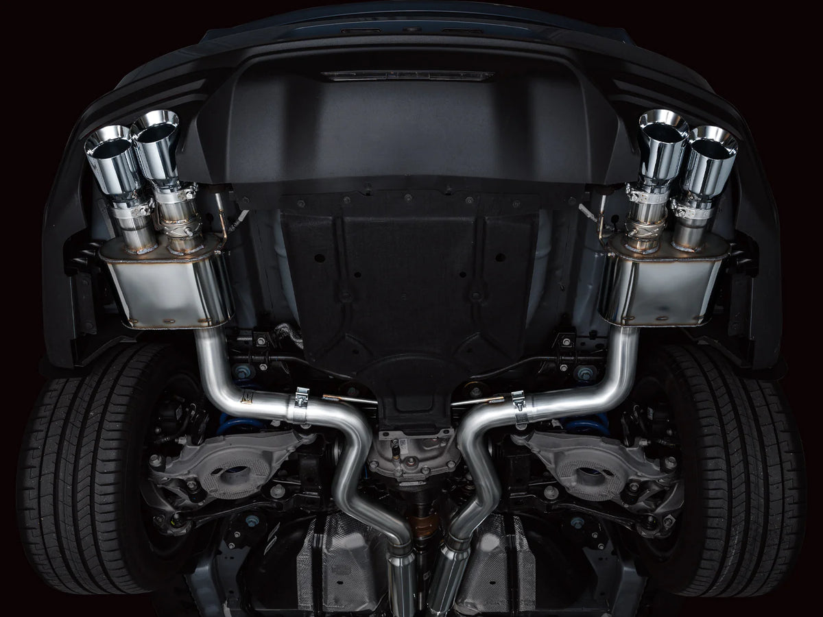 AWE 2024 Ford Mustang GT Fastback S650 RWD SwitchPath Catback Exhaust w/ Quad Chrome Silver Tips