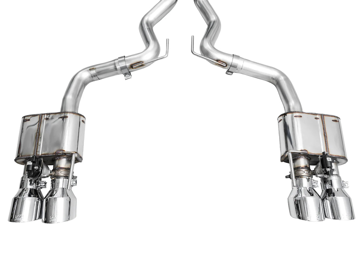 AWE 2024 Ford Mustang GT Fastback S650 RWD SwitchPath Catback Exhaust w/ Quad Chrome Silver Tips