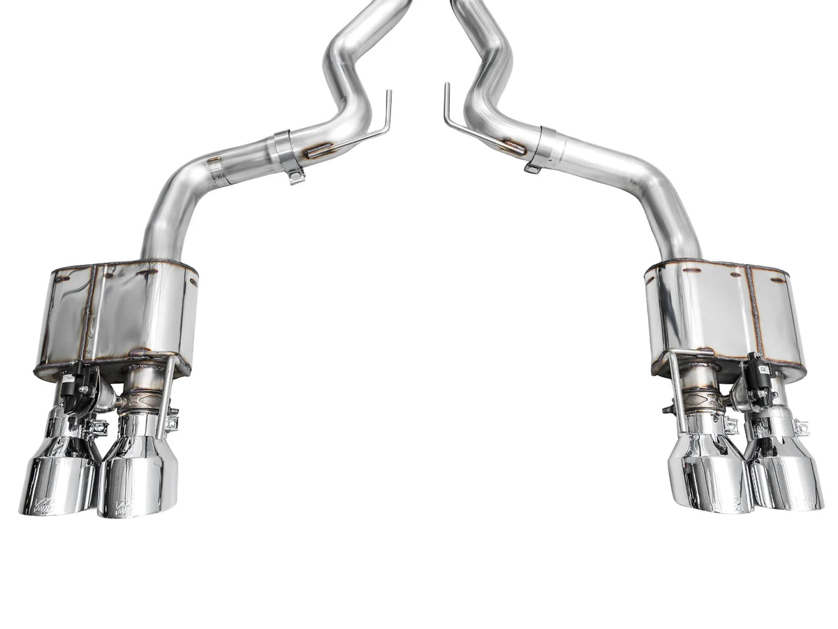 AWE 2024 Ford Mustang Dark Horse S650 RWD SwitchPath Catback Exhaust w/ Quad Chrome Silver Tips