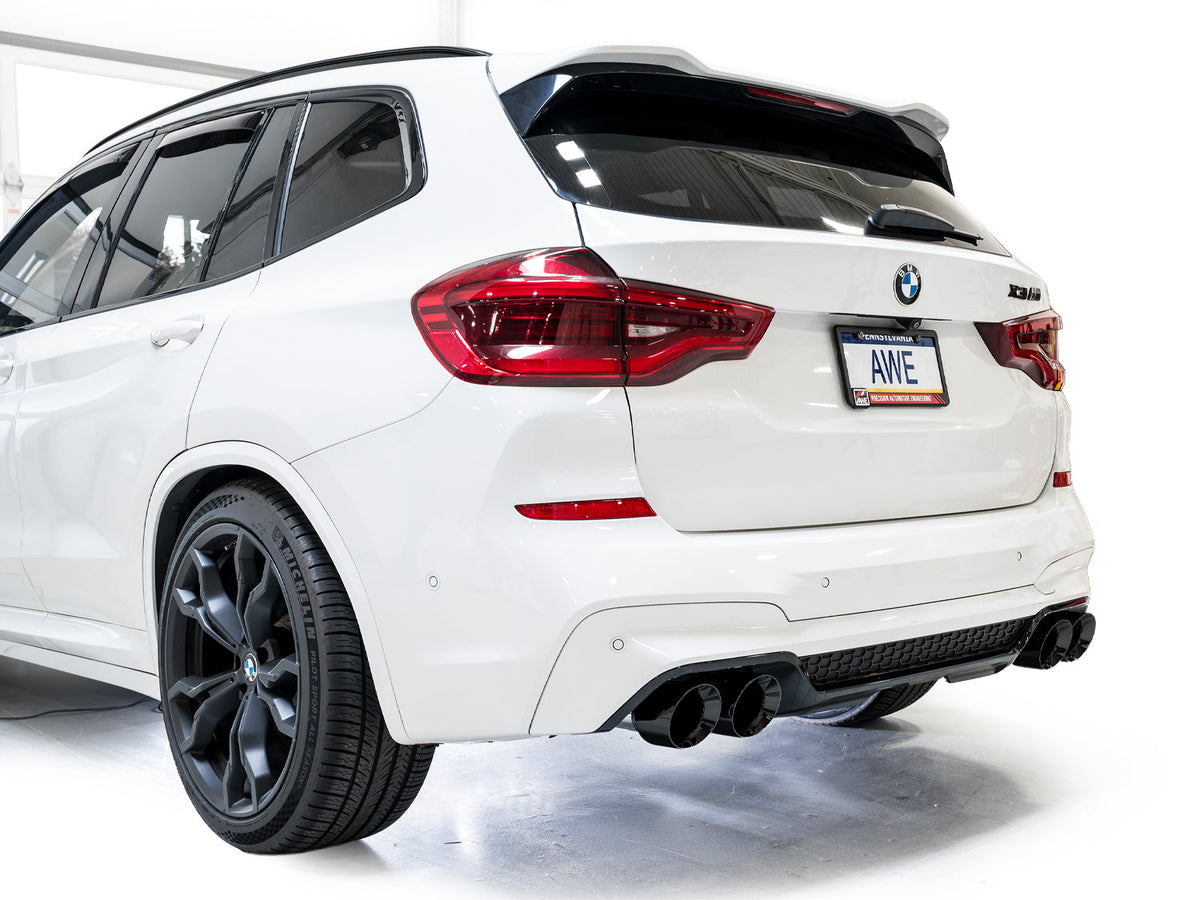 AWE Tuning 20-25 BMW X3 M/M Comp (F97) AWD SwitchPath Axle-back Exhaust - Diamond Black Tips - 3025-43301