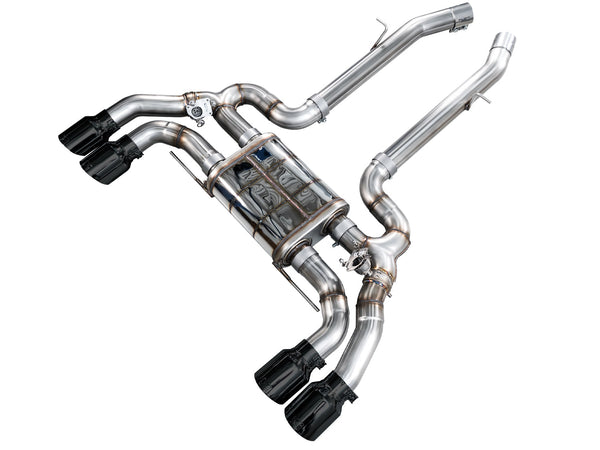 AWE Tuning 20-25 BMW X3 M/M Comp (F97) AWD SwitchPath Axle-back Exhaust - Diamond Black Tips - 3025-43301 for 2020-2025 BMW X
