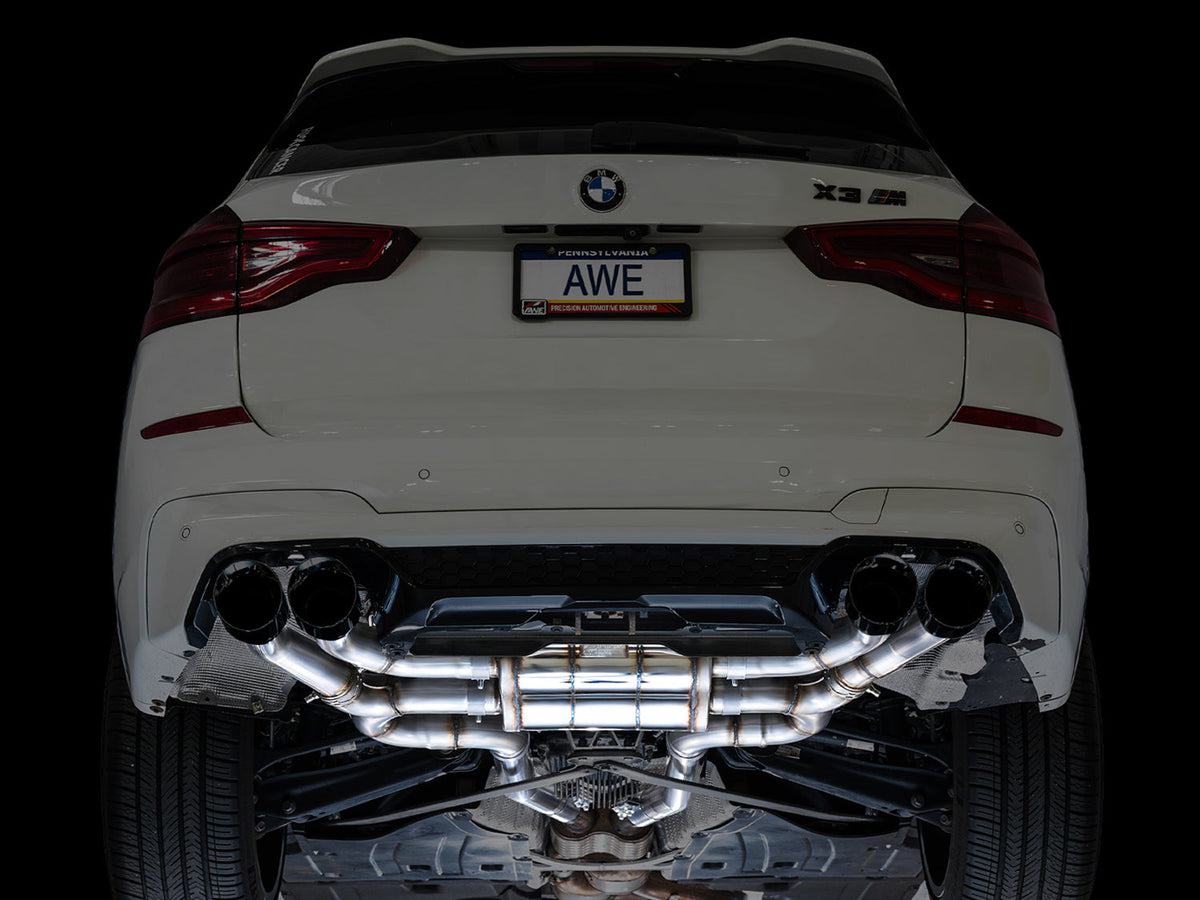 AWE Tuning 20-25 BMW X3 M/M Comp (F97) AWD SwitchPath Axle-back Exhaust - Diamond Black Tips - 3025-43301