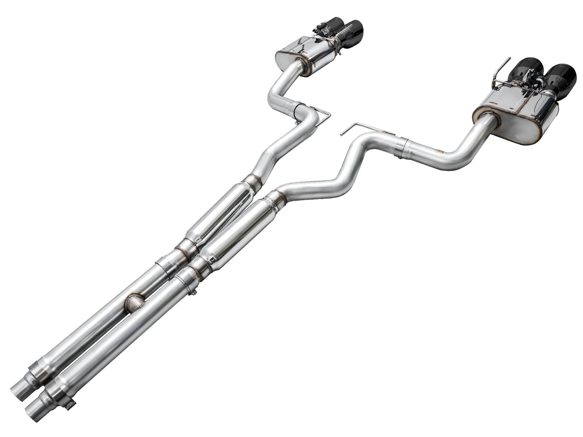 AWE 2024 Ford Mustang Dark Horse S650 RWD SwitchPath Catback Exhaust w/ Quad Diamond Black Tips
