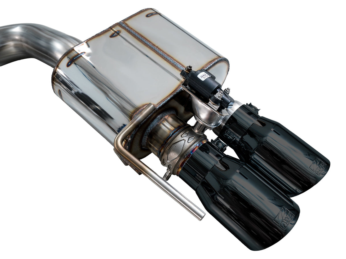 AWE 18-23 S550 Mustang GT SwitchPath Exhaust - Diamond Black Tips - 3025-43550