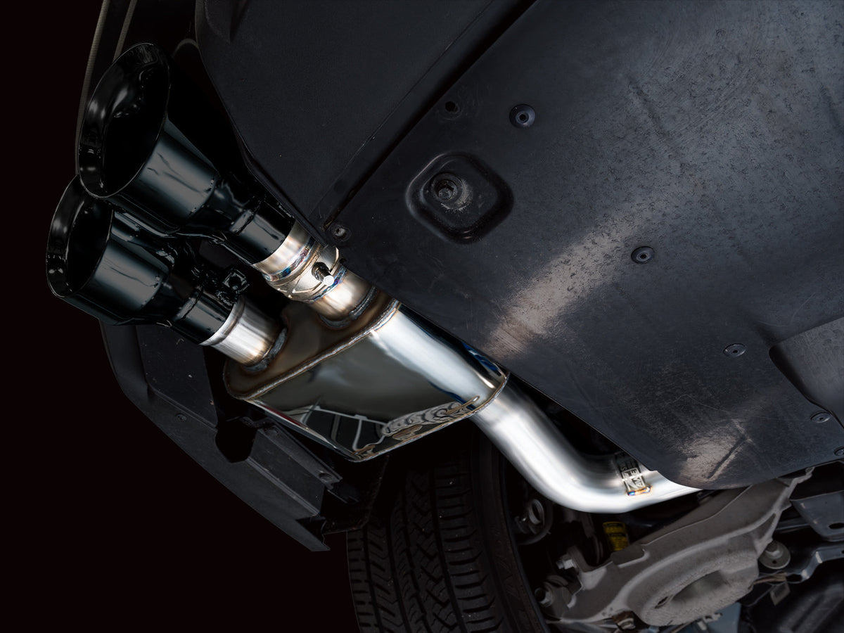 AWE Tuning 21-23 Ford Mustang Mach 1 SwitchPath Cat Back Exhaust w/ Quad Diamond Black Tips - 3025-43551