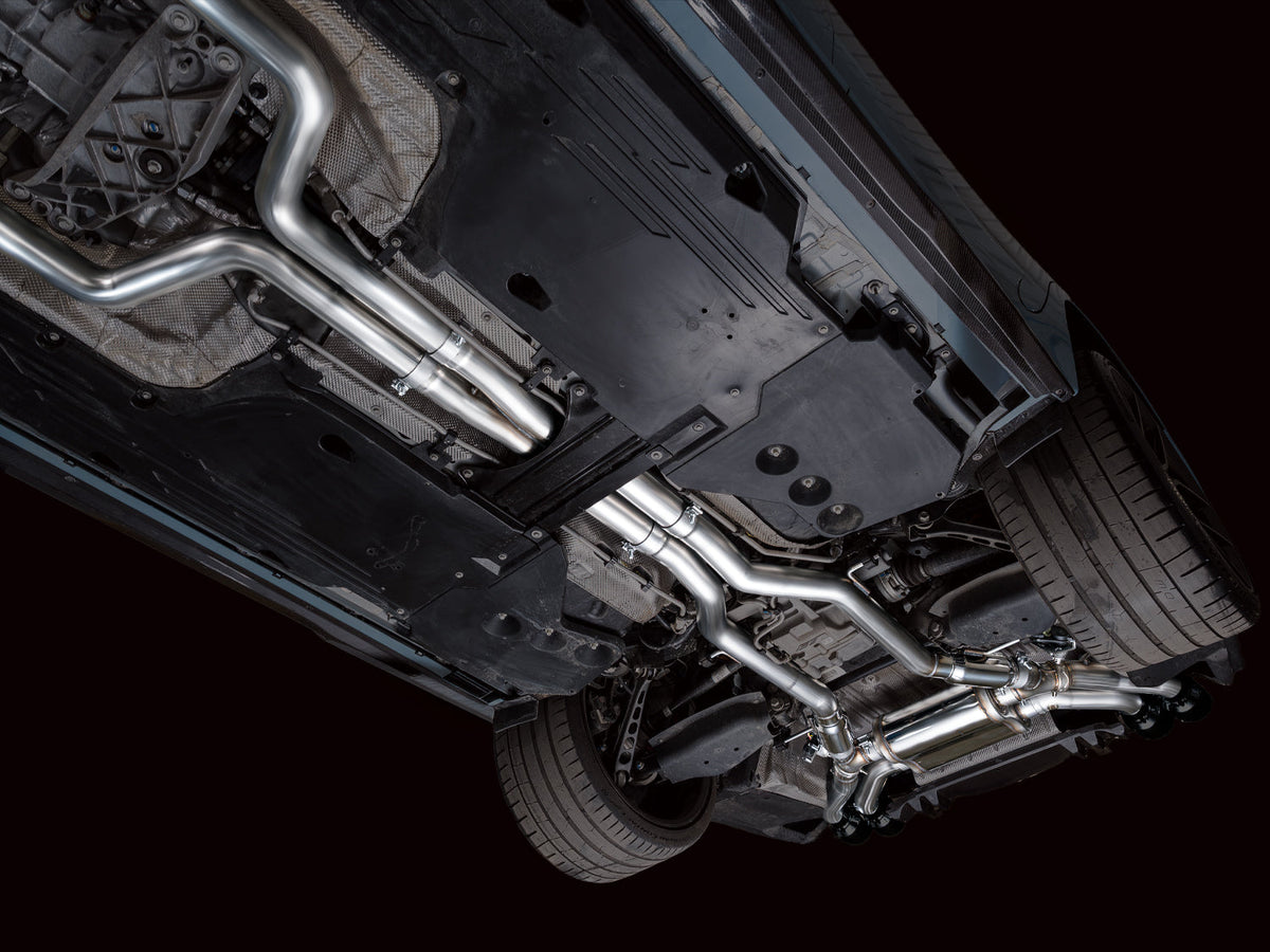AWE 22-26 Cadillac CT5-V Blackwing SwitchPath Exhaust - Diamond Black Tips - 3025-43562 for 2022-2026 Cadillac CT5 - detail v