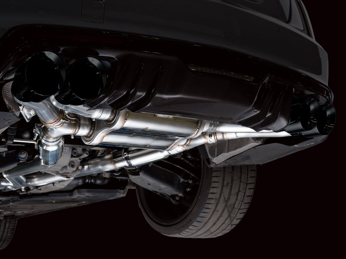 AWE 22-26 Cadillac CT5-V Blackwing SwitchPath Exhaust - Diamond Black Tips - 3025-43562 for 2022-2026 Cadillac CT5 - installe