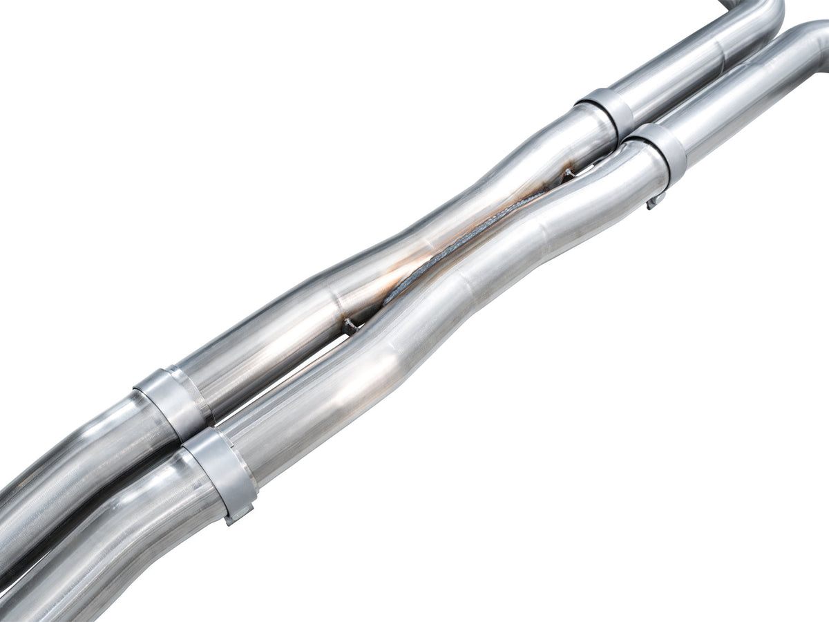 AWE 22-26 Cadillac CT5-V Blackwing SwitchPath Exhaust - Diamond Black Tips - 3025-43562 for 2022-2026 Cadillac CT5 - close-up