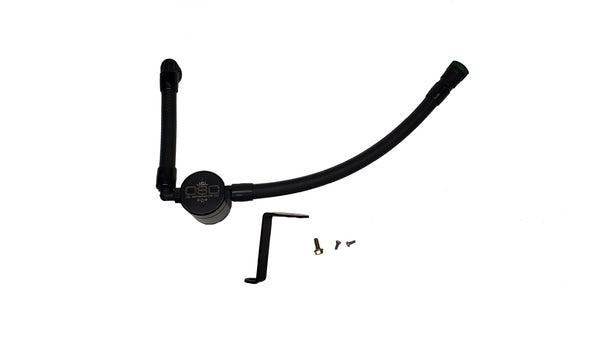 J&L 15-24 Ford Transit 150/250/350 3.5L EcoBoost Passenger Side Oil Separator 3.0 - Black Anodiz - 3025P-B