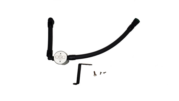 J&L 15-24 Ford Transit 150/250/350 3.5L EcoBoost Passenger Side Oil Separator 3.0 - Clear Anodiz - 3025P-C