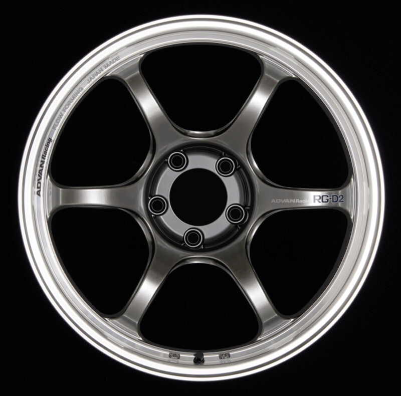 Advan RG-D2 18x9.5 +40mm 5-100 Machining &amp; Racing Hyper Black Wheel - YAT8J40DHB