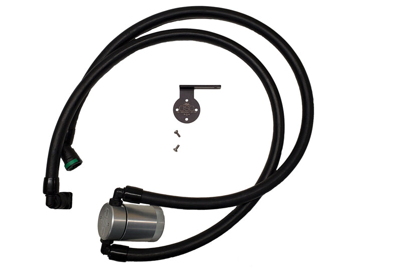 J&L 2021-2025 Ford F-150 3.5L Powerboost Passenger Side Oil Separator 3.0 - Clear Anodized - 3028P-C