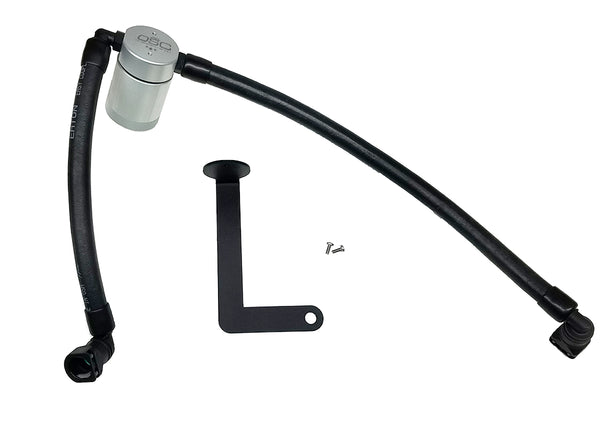 J&L 10-19 Ford Flex EcoBoost V6 Passenger Side Oil Separator 3.0 - Clear Anodized - 3035P-C