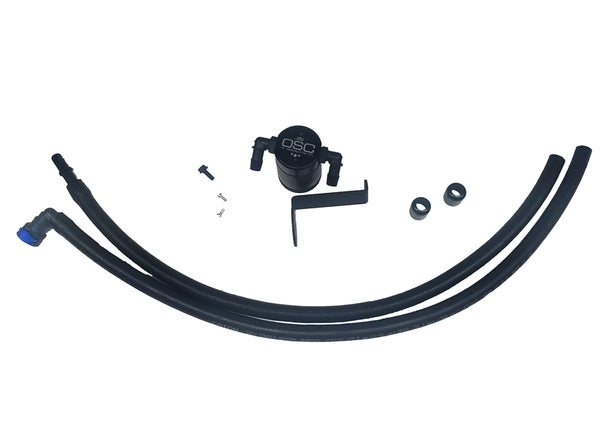 J&L 2019-2024 Ford Ranger 2.3L Driver Side Oil Separator 3.0 - Blk Anodized - 3037D-B